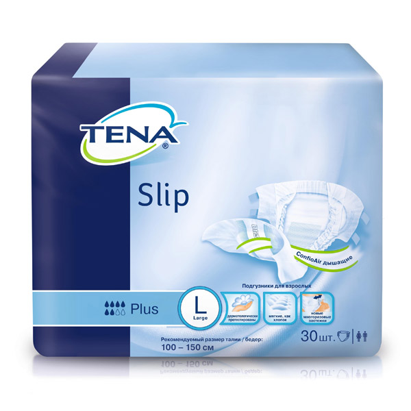 TENA (ТЕНА) Подгузники для взрослых slip plus L(талия 92-144 см) №30