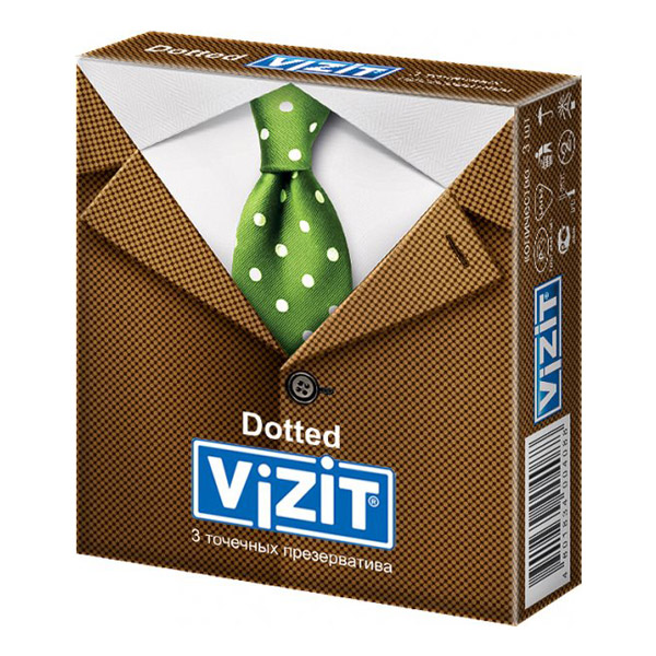 Презервативы VIZIT Dotted точечные №3
