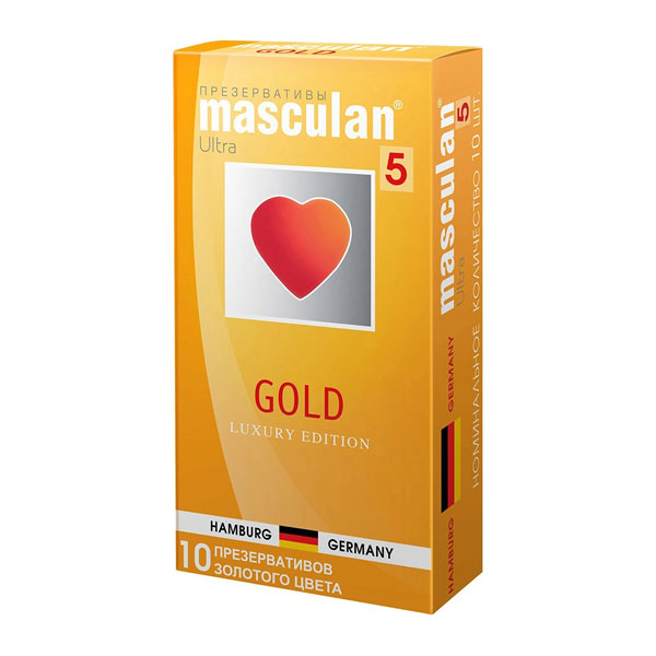 Презервативы Masculan-5У №10 утонченные цвет золото
