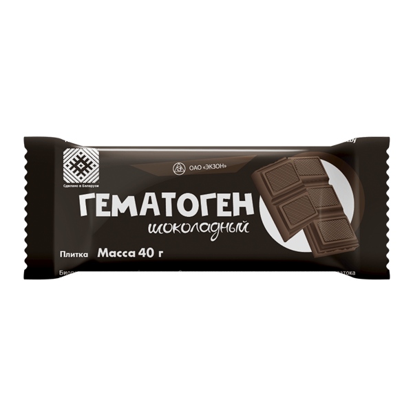 Гематоген плитка шоколадный 40г