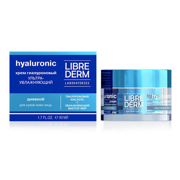 LIBREDERM Hyaluronic Крем для лица дневной для сухой кожи ультраувлажняющий гиалуроновый 50мл