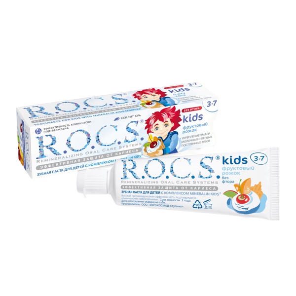 Зубная паста Рокс детская Фруктовый рожок (3-7лет) 45г