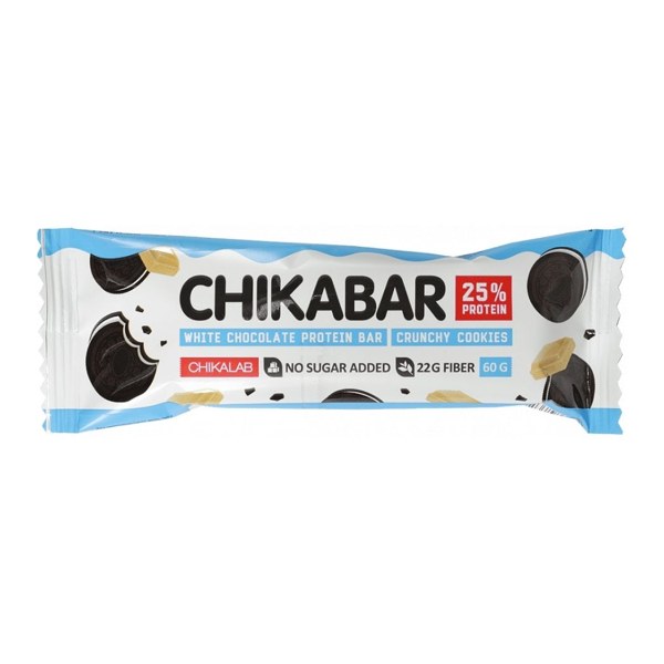 Батончик Chikalab Chikabar с начинкой Хрустящее печенье с протеином глазир. 60г