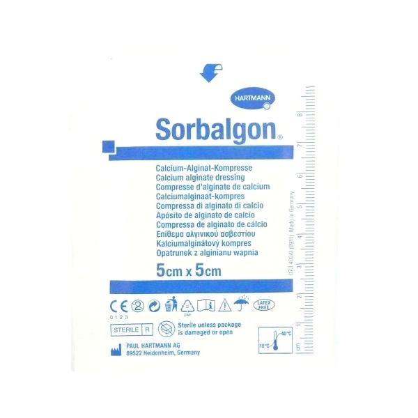 HARTMANN Повязка Sorbalgon из волокон кальция-альгината стерильная 5*5см №1